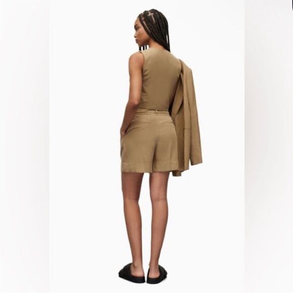 All Saints NWT Linen-Blend Deri Lyn Shorts in Light
Khaki Brown Size 4 - Picture 4 of 13